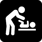 Baby changing station icon.
