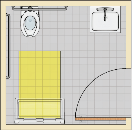 Baby Changing Station clearance requirements and overlaps 2.