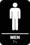 Male Restroom Sign