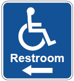 ADA-compliant restroom wall sign